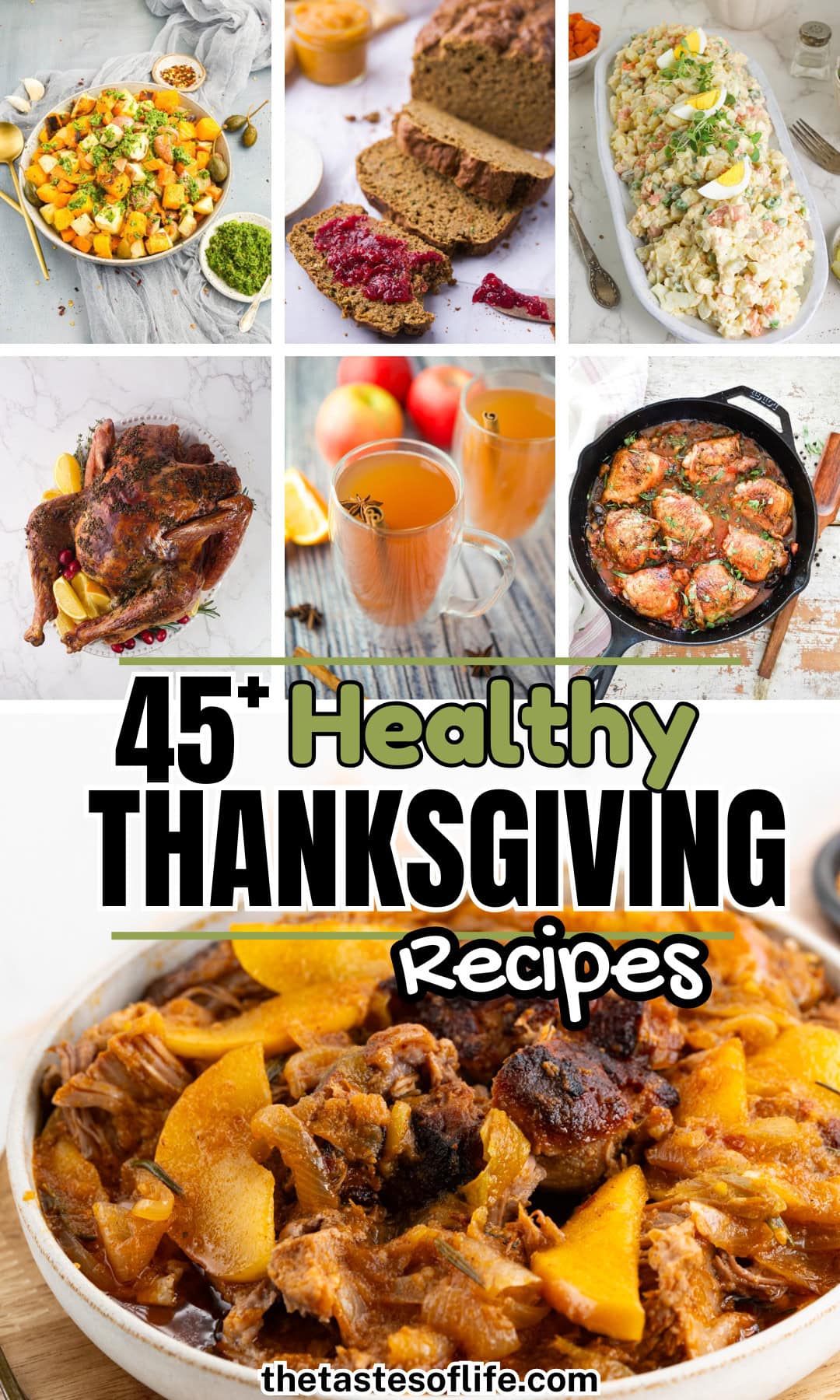 Roundup Image for Healthy Thanksgiving Recipes