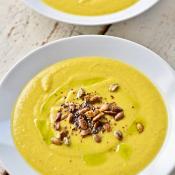 Cream of Roasted Acorn Squash And Tarragon Soup