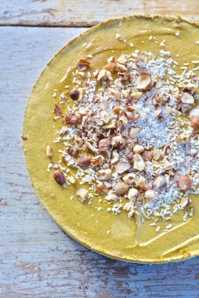 No-Bake Pumpkin Cheesecake (no cheese, no flour)