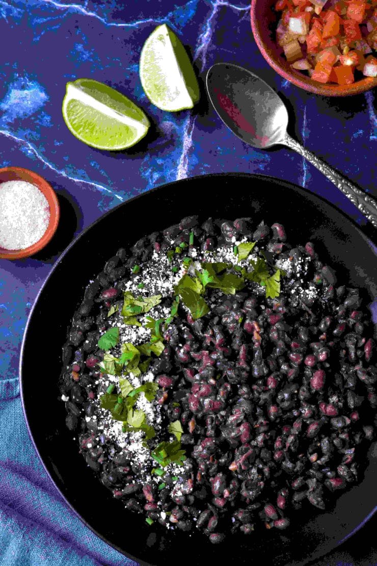 Authentic Mexican Black Beans Recipe Frijoles Negros The Tastes Of