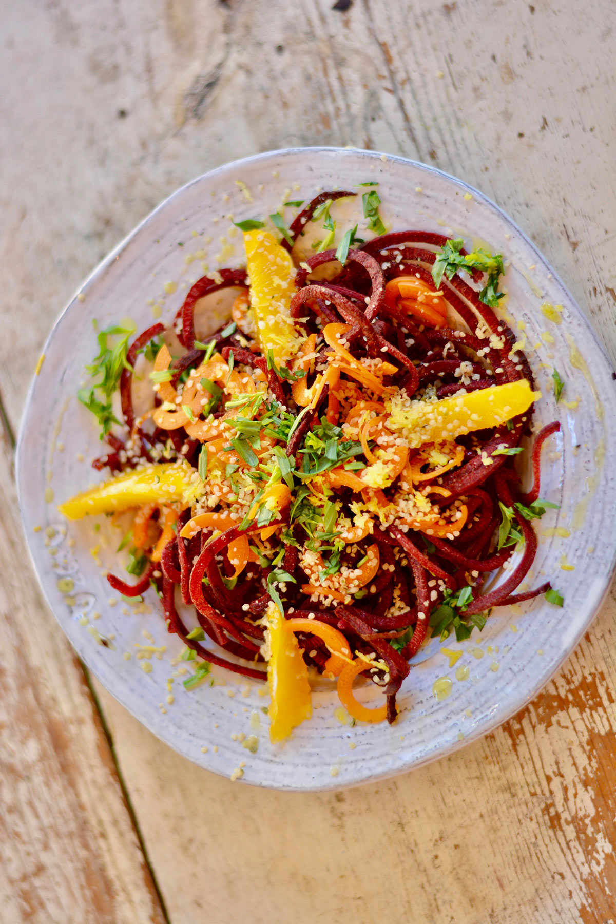 Summer Festivities – Beet and Carrot Noodle Salad