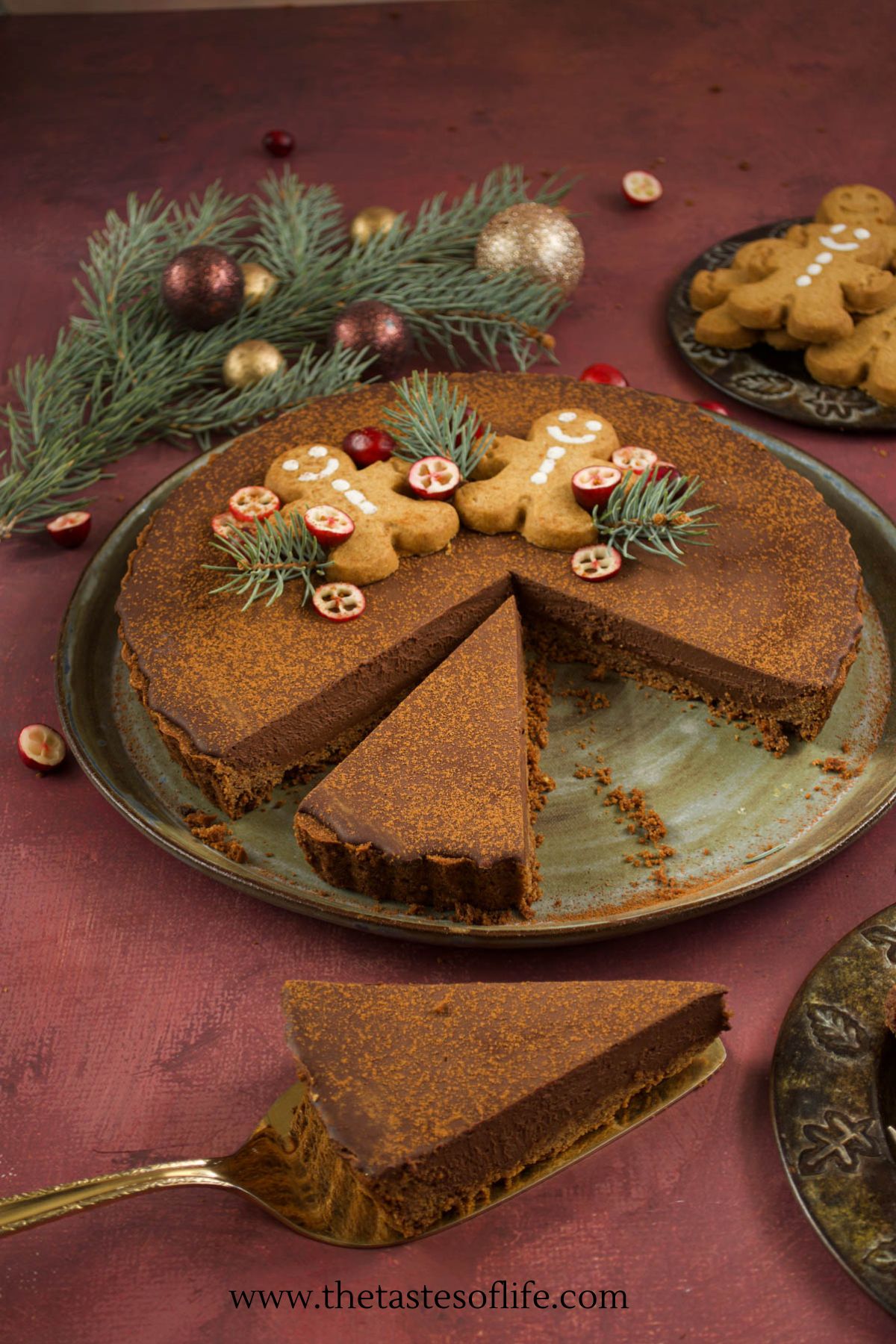 Gingerbread Chocolate Ganache Tart 