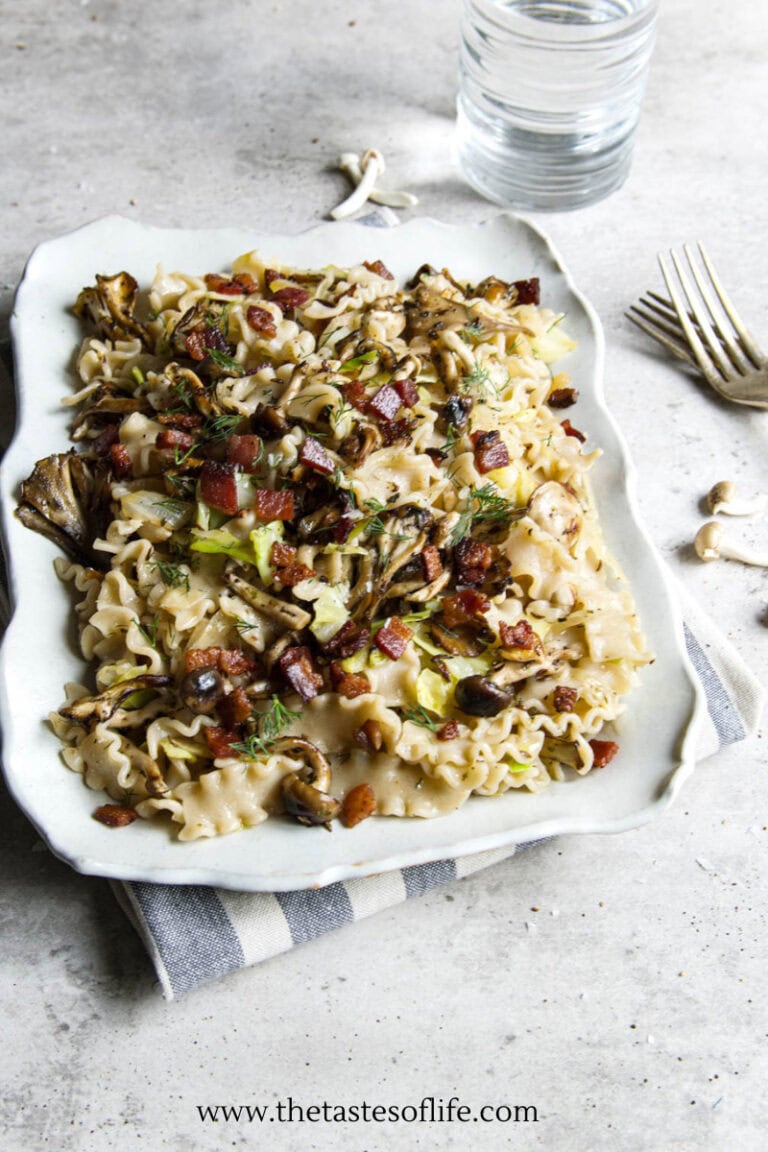 Łazanki: Polish Pasta With Cabbage And Mushrooms