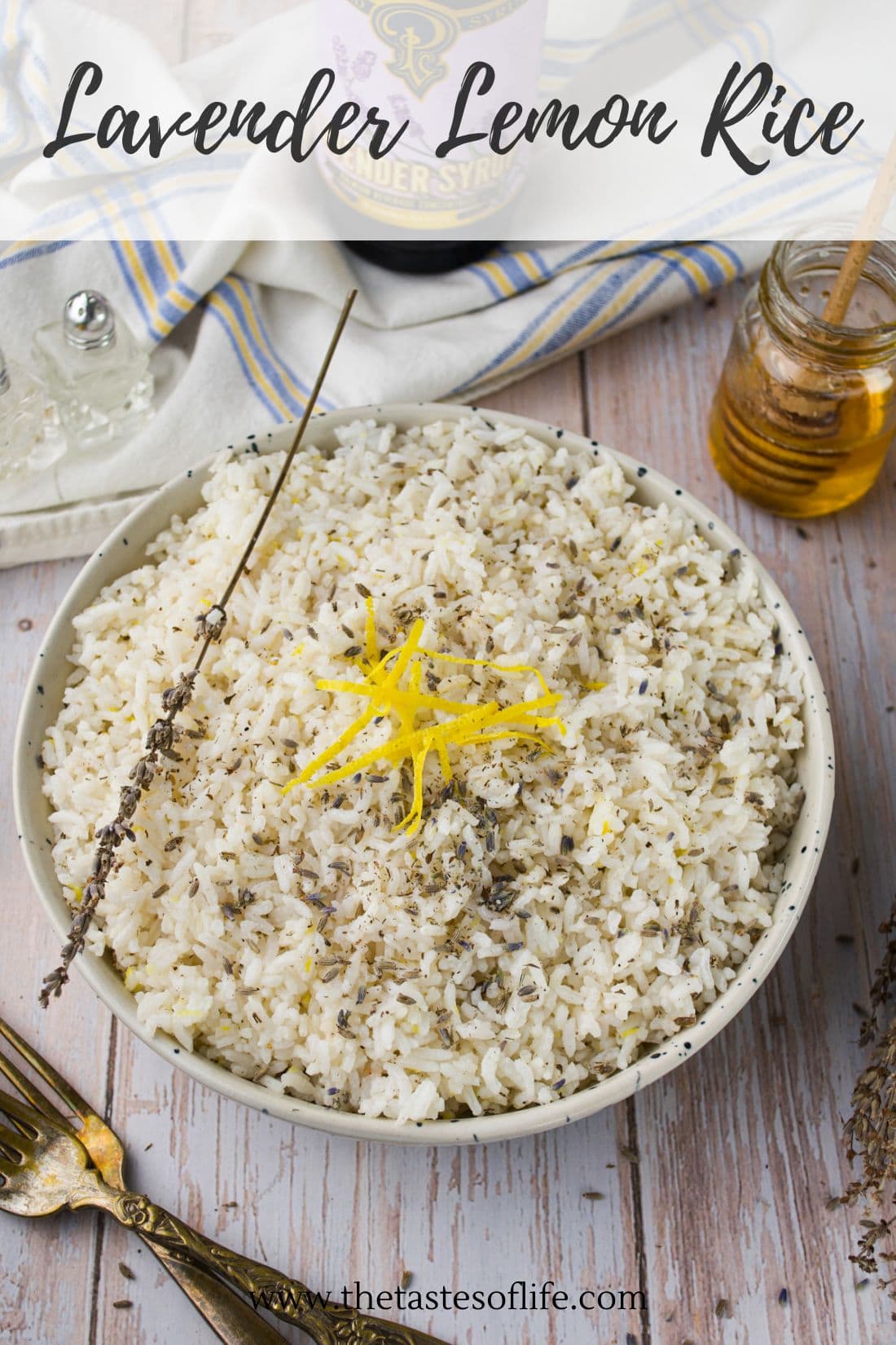 Lavender Lemon Rice | The Tastes of Life Holistic Cooking and Living