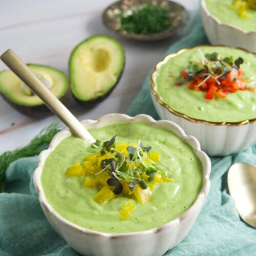 Chilled Cucumber Avocado Soup