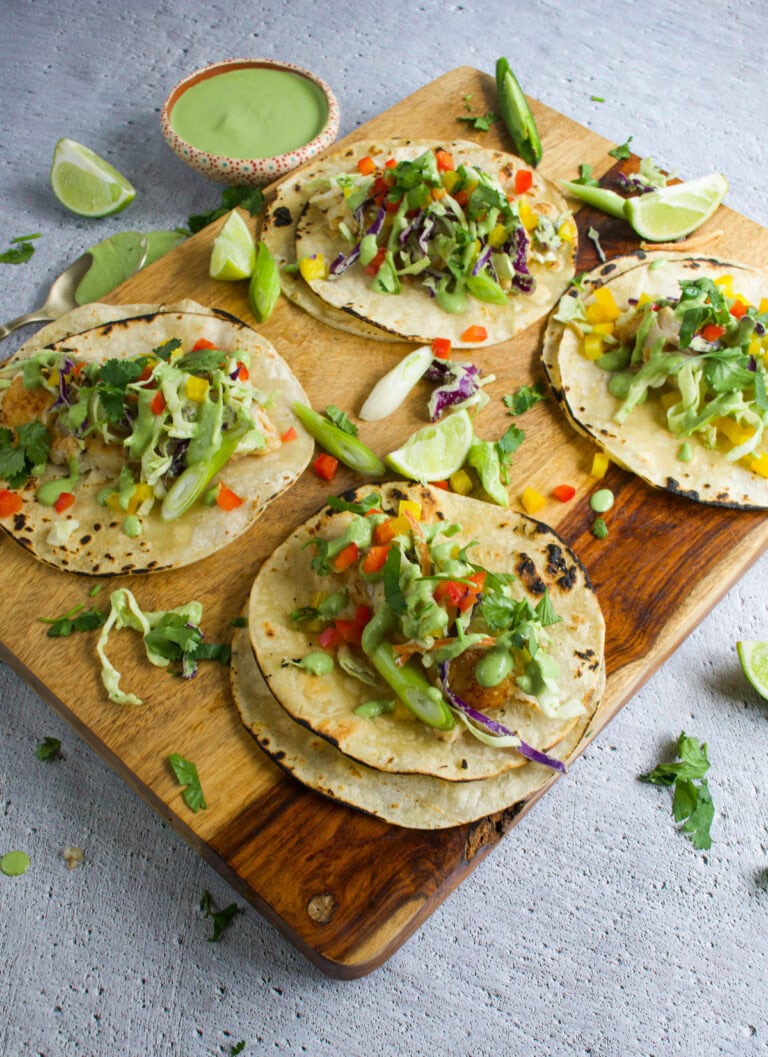 Seared Cod Fish Tacos