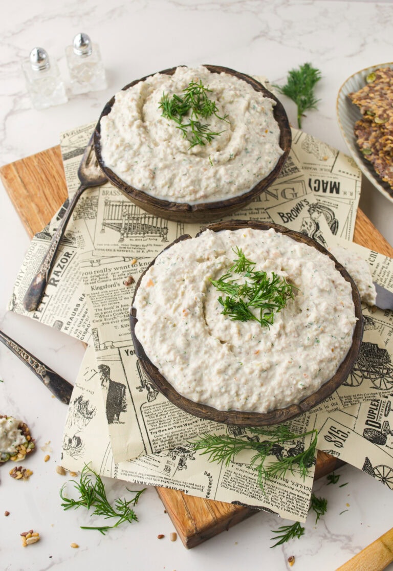 Polish Smoked Trout Dip in bowls on the table