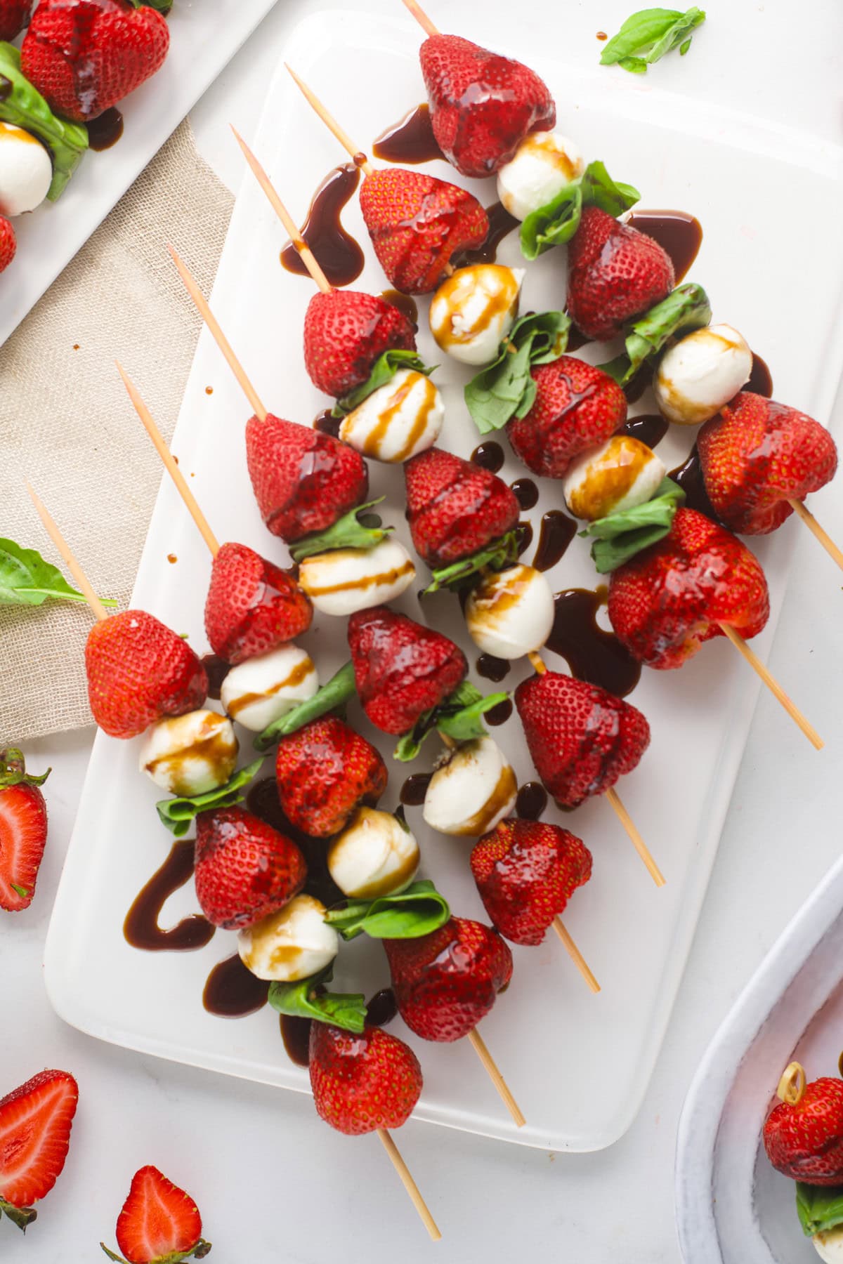 Strawberry Caprese Salad Skewers
