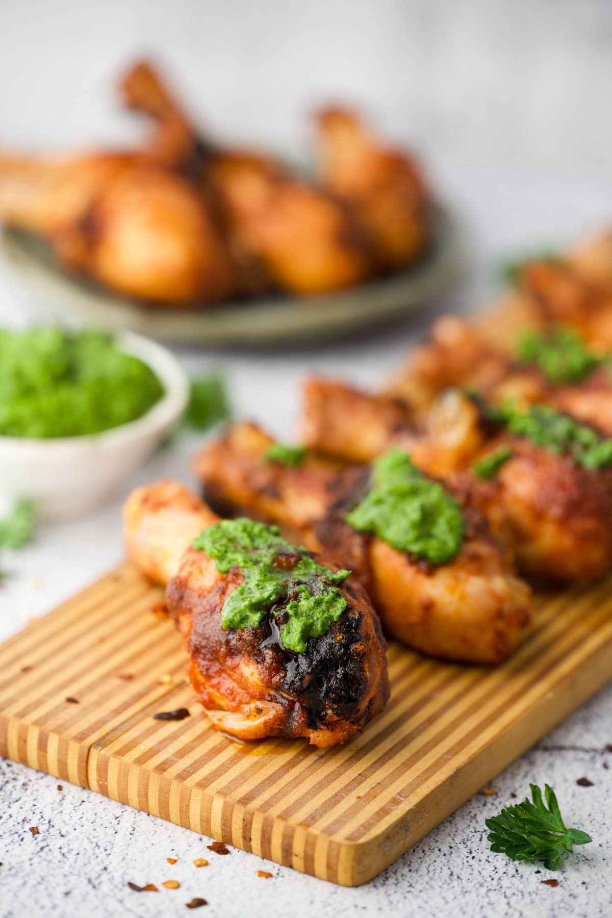 Chicken Drumsticks With Chimichurri Sauce