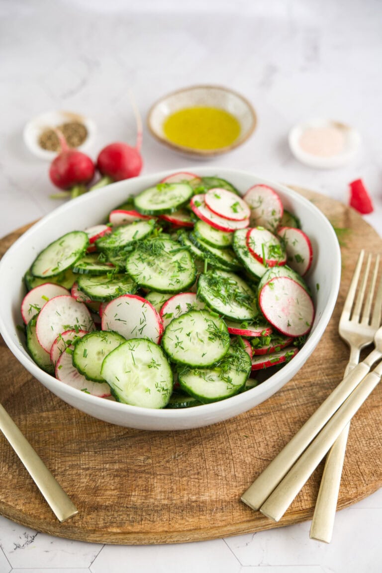 Cucumber Radish Salad With Fresh Dill