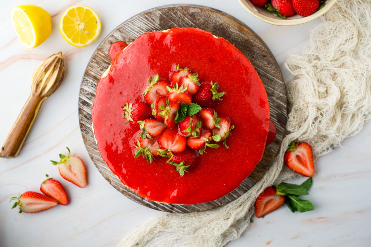 A Easy Strawberry Cheesecake