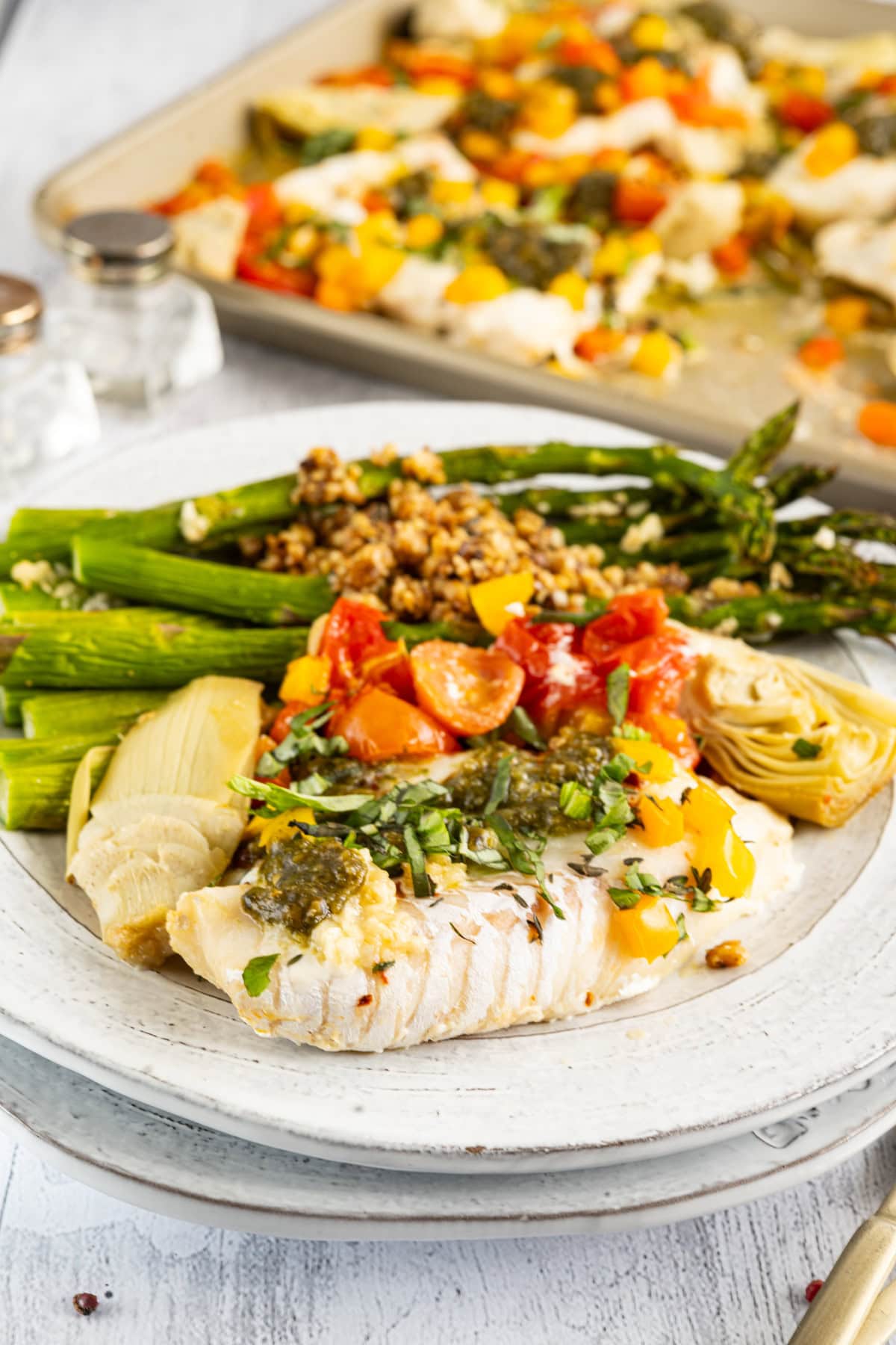 Mediterranean Cod Sheet Pan Dinner