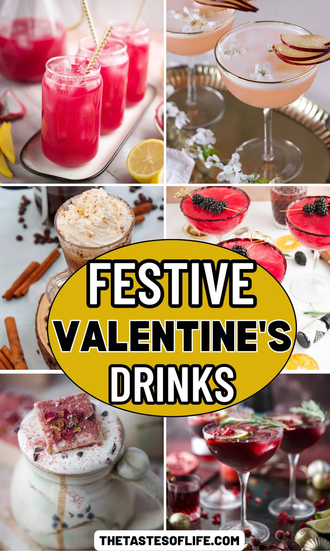 Roundup Image for Festive Valentine’s drinks