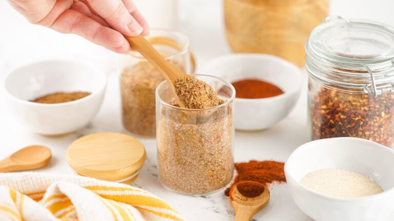 Jamaican Jerk Seasoning Mix on the spoon