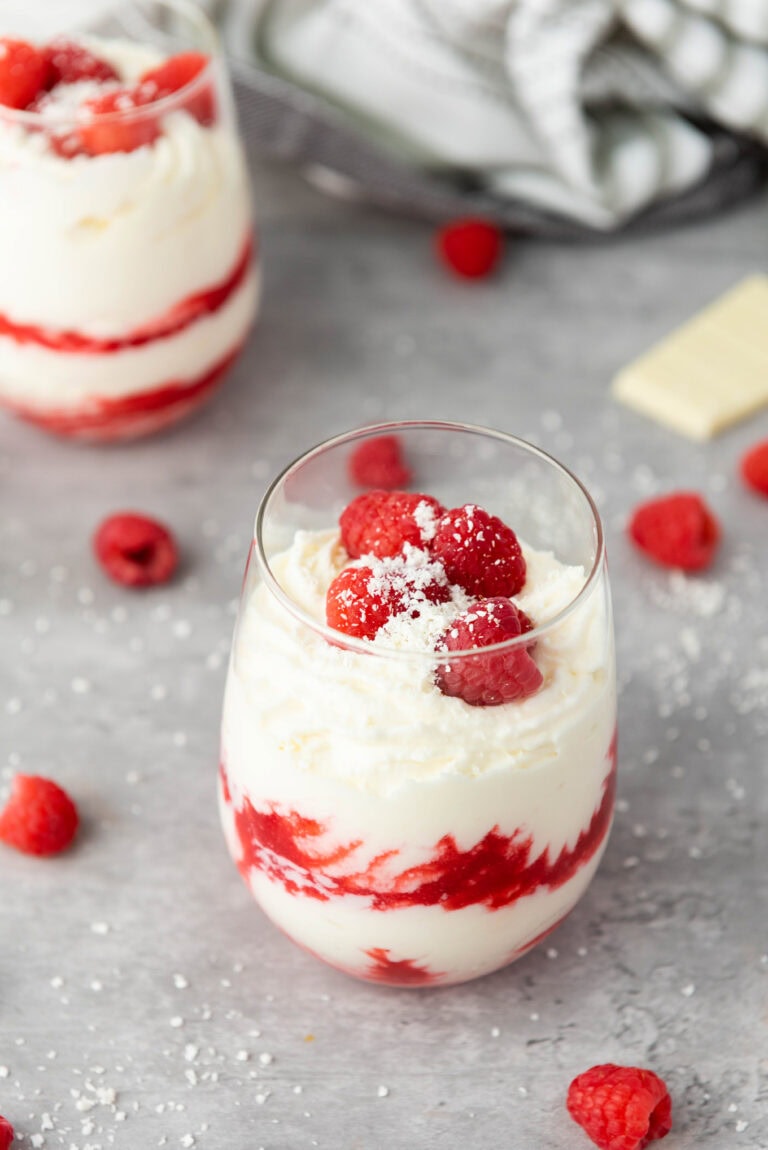 Valentine’s Raspberry White Chocolate Mousse