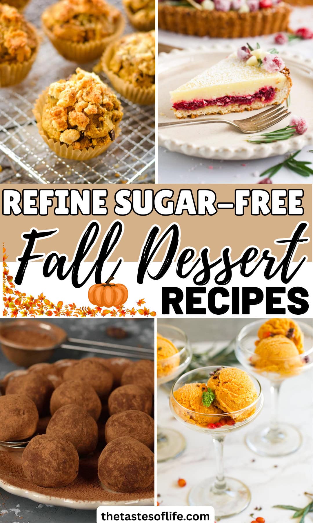 Roundup Image for Refine Sugar-Free Fall Desserts Recipes
