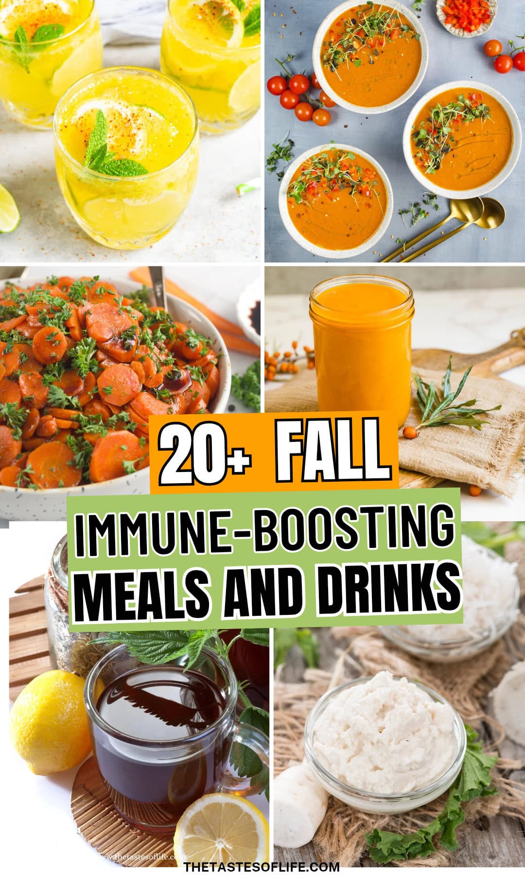 Roundup Image for Fall Immune-Boosting Meals and Drinks