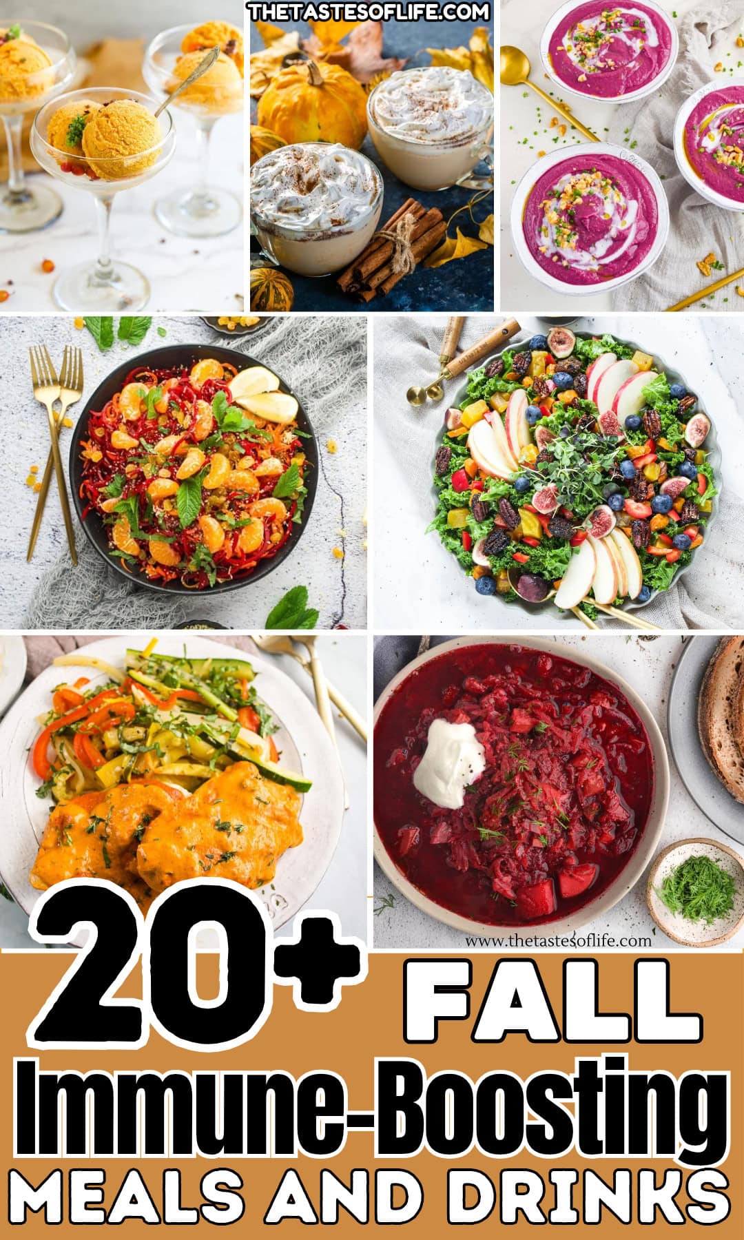 Roundup Image for Fall Immune-Boosting Meals and Drinks