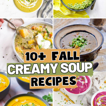 Roundup Image for Fall Creamy Soup Recipes