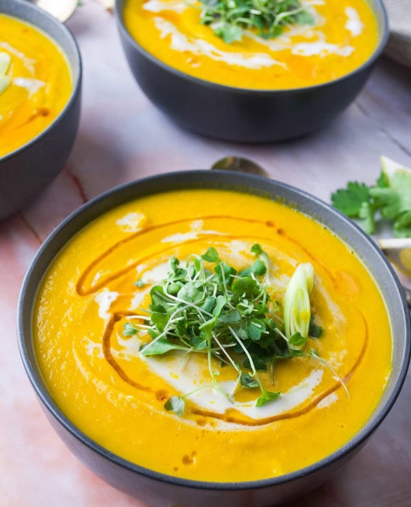 Roundup Image for Fall Creamy Soup Recipes 